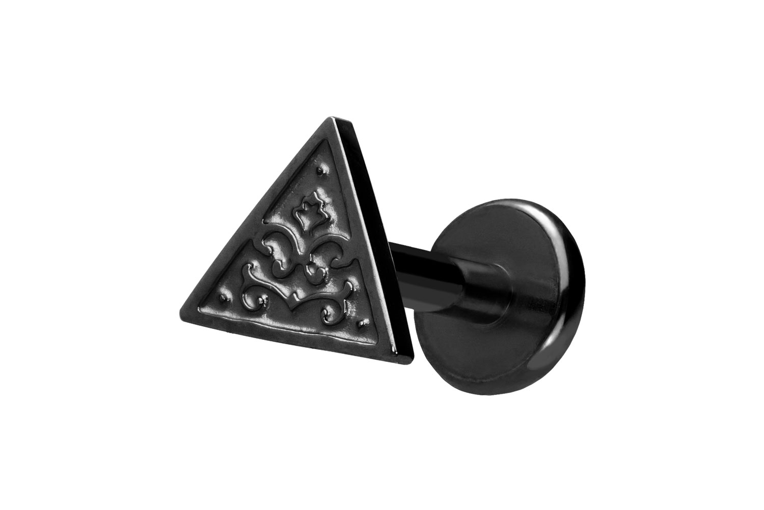 Titan Labret Piercing mit Push Fit DREIECK